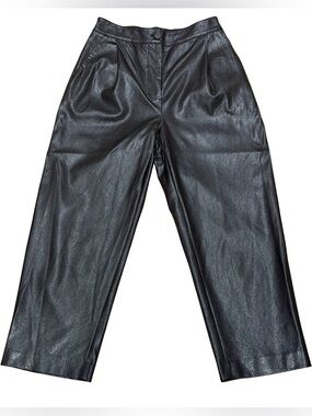 OAK AND FORT vegan leather cropped pants - Small
